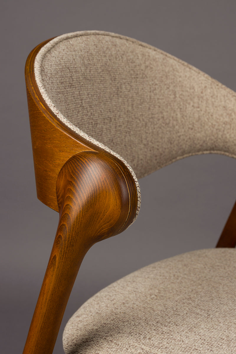 Babington Beige/Walnut Chair (2/Set)