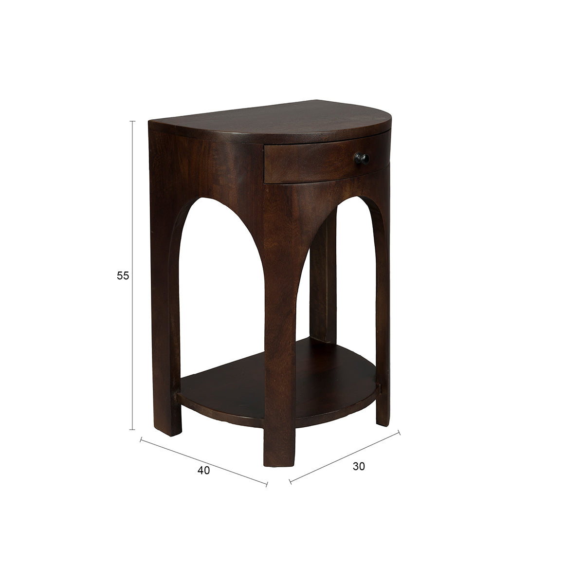 Belvedere Mango Wood Side Table