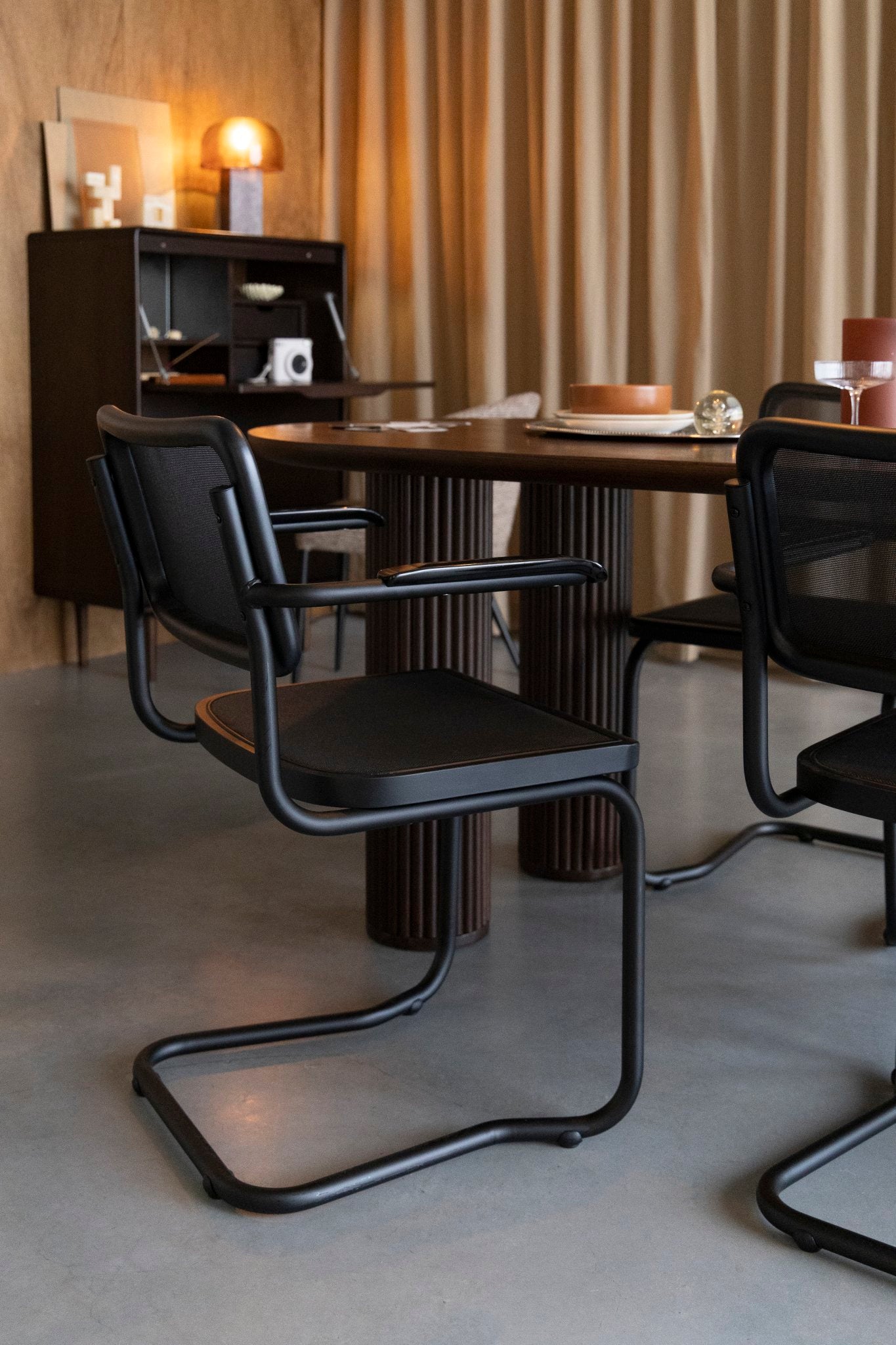 Carree Black Armchair