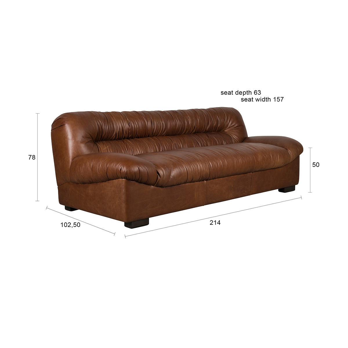 Douglas Wax Leather Sofa