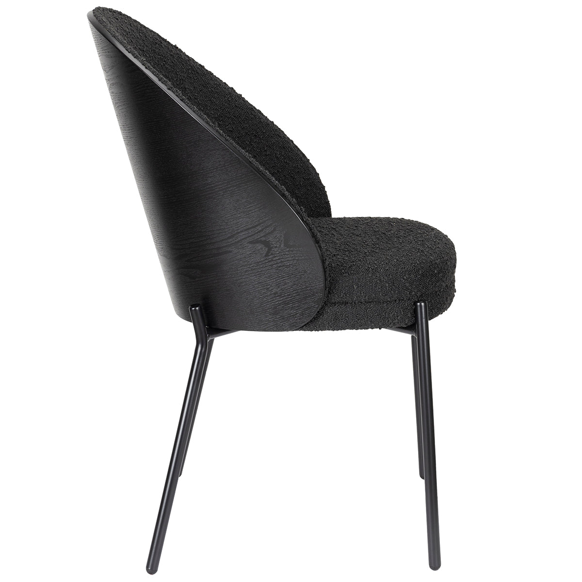 Rodin Black Boucle Chair (2/Set)