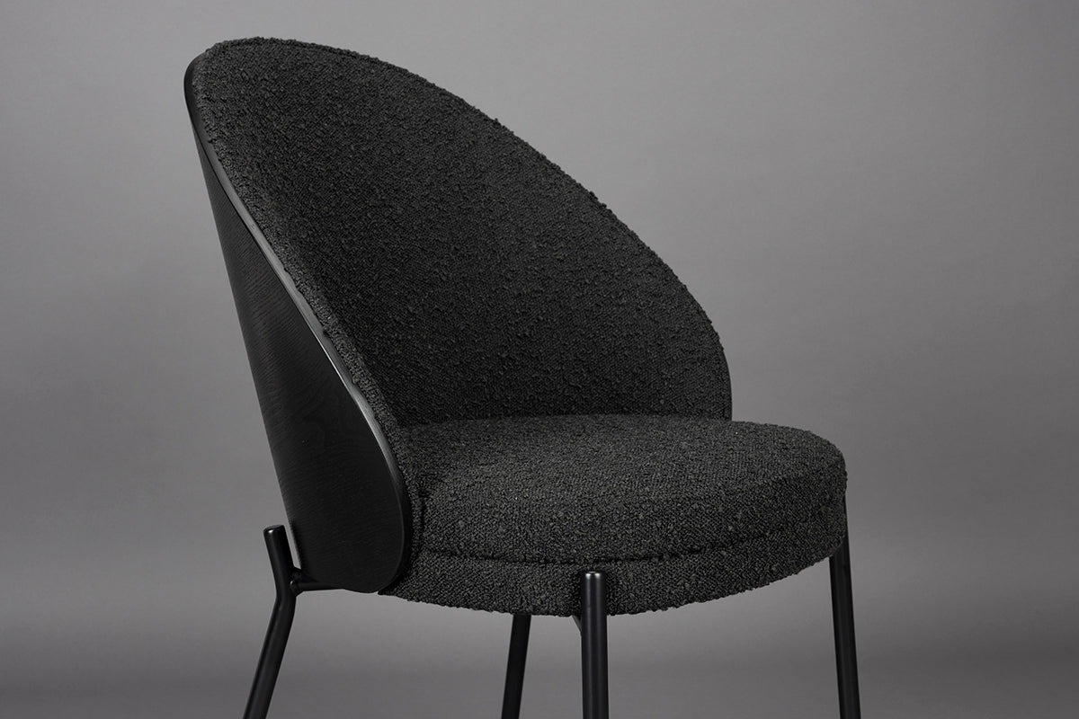 Rodin Black Boucle Chair (2/Set)