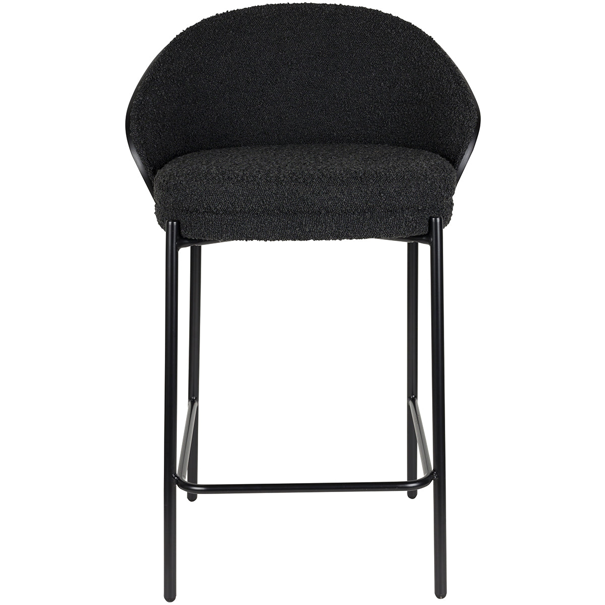 Rodin Black Boucle Counter Chair