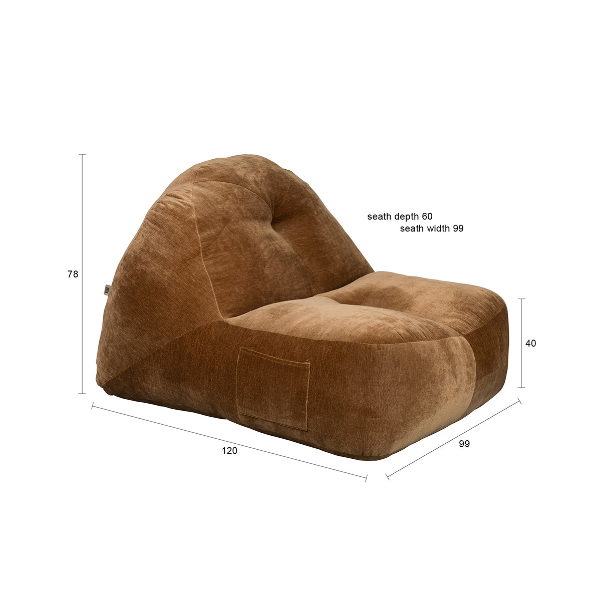 Tombag Velvet Lounge Chair