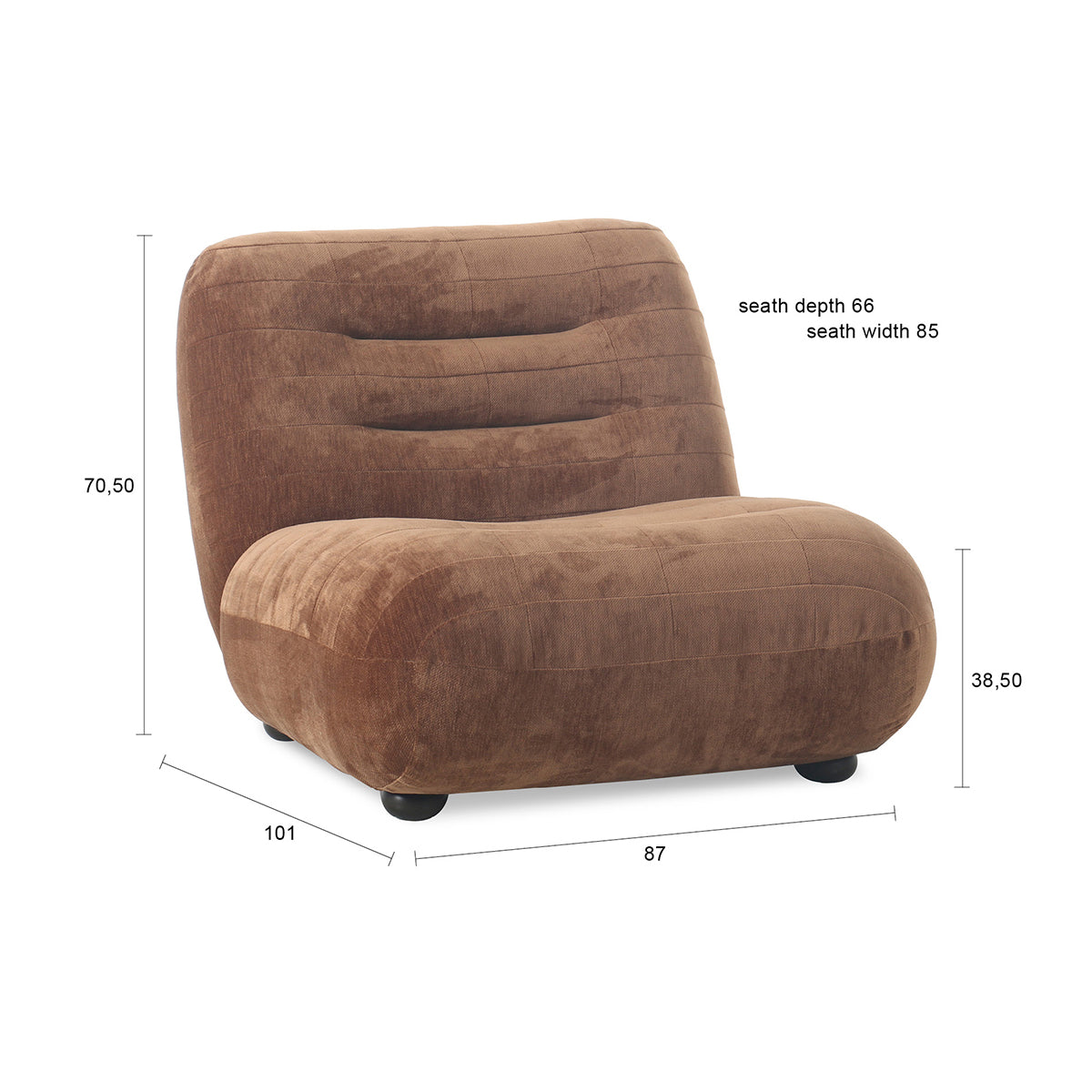 Wyatt Velours Lounge Chair