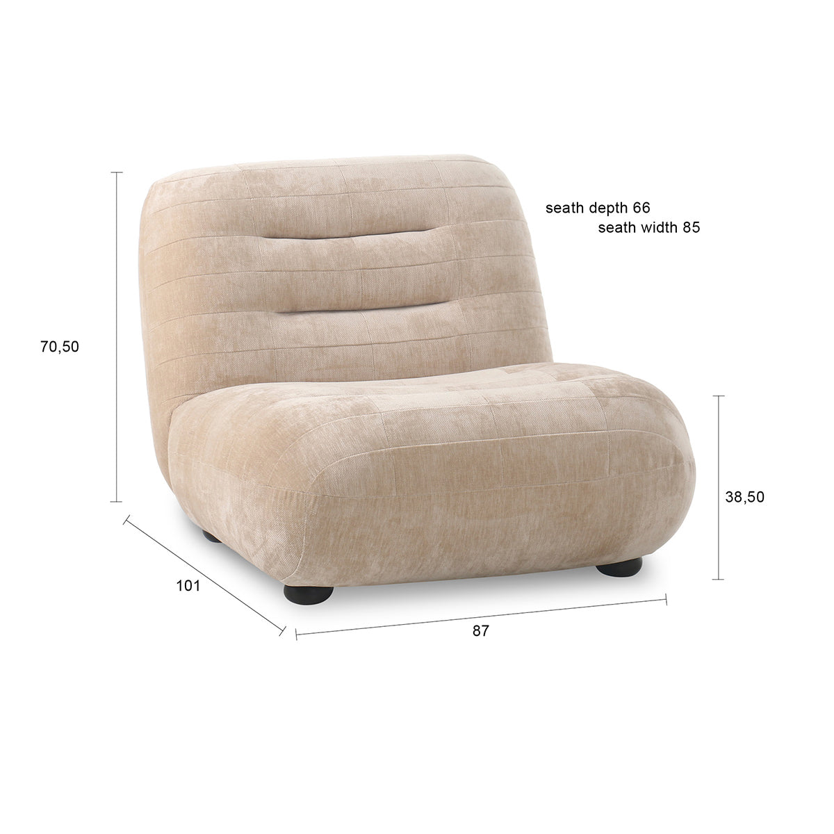 Wyatt Velours Lounge Chair