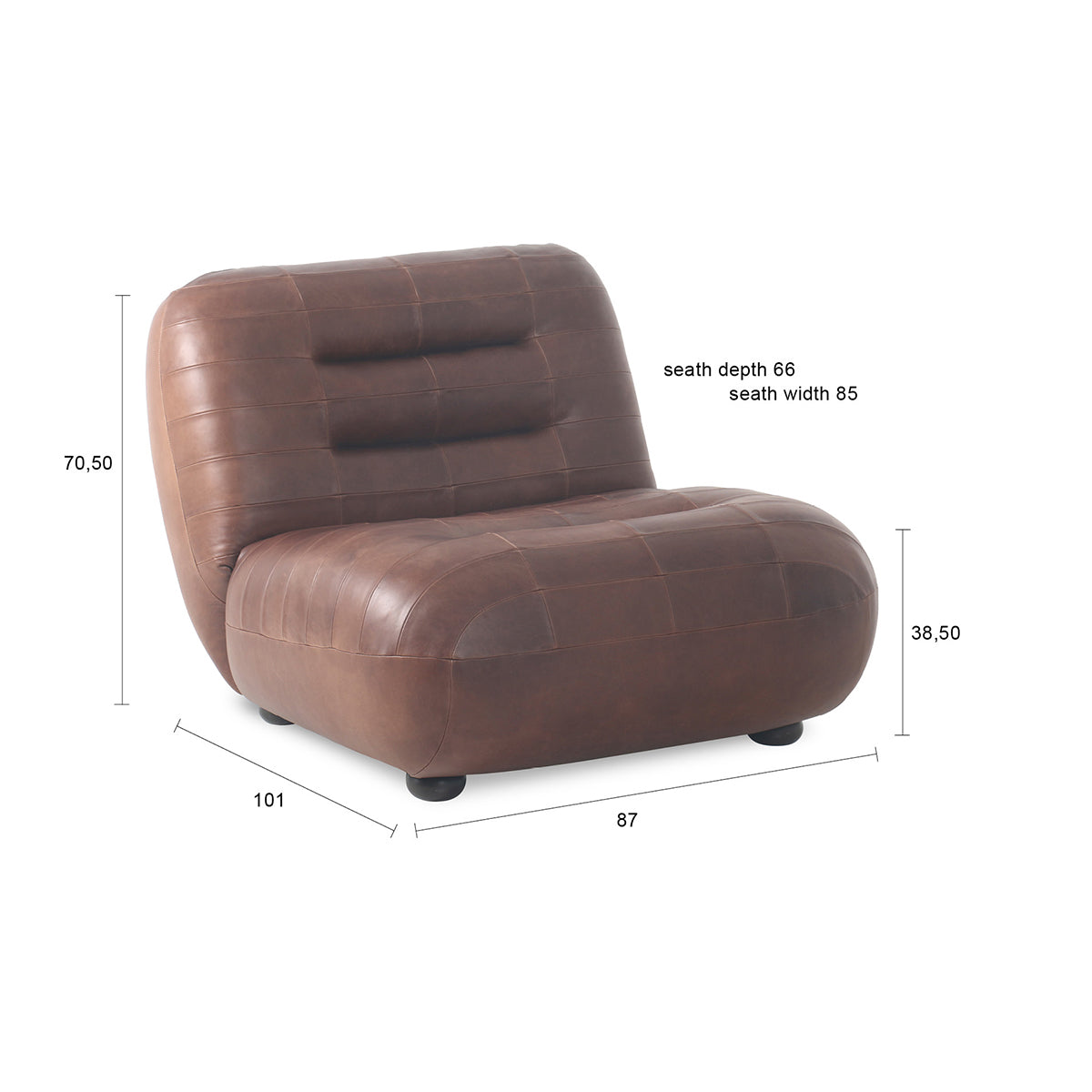 Wyatt Wax Leather Lounge Chair