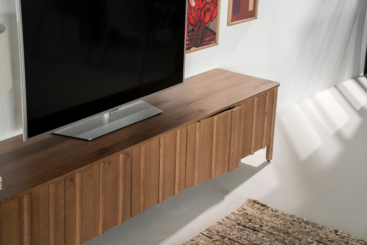 Jake Oak Wood 6 Doors TV Cabinet