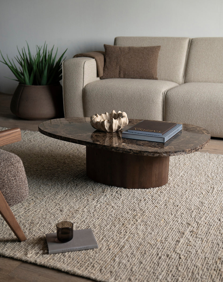 Bradley Mango Wood/Marble Coffee Table