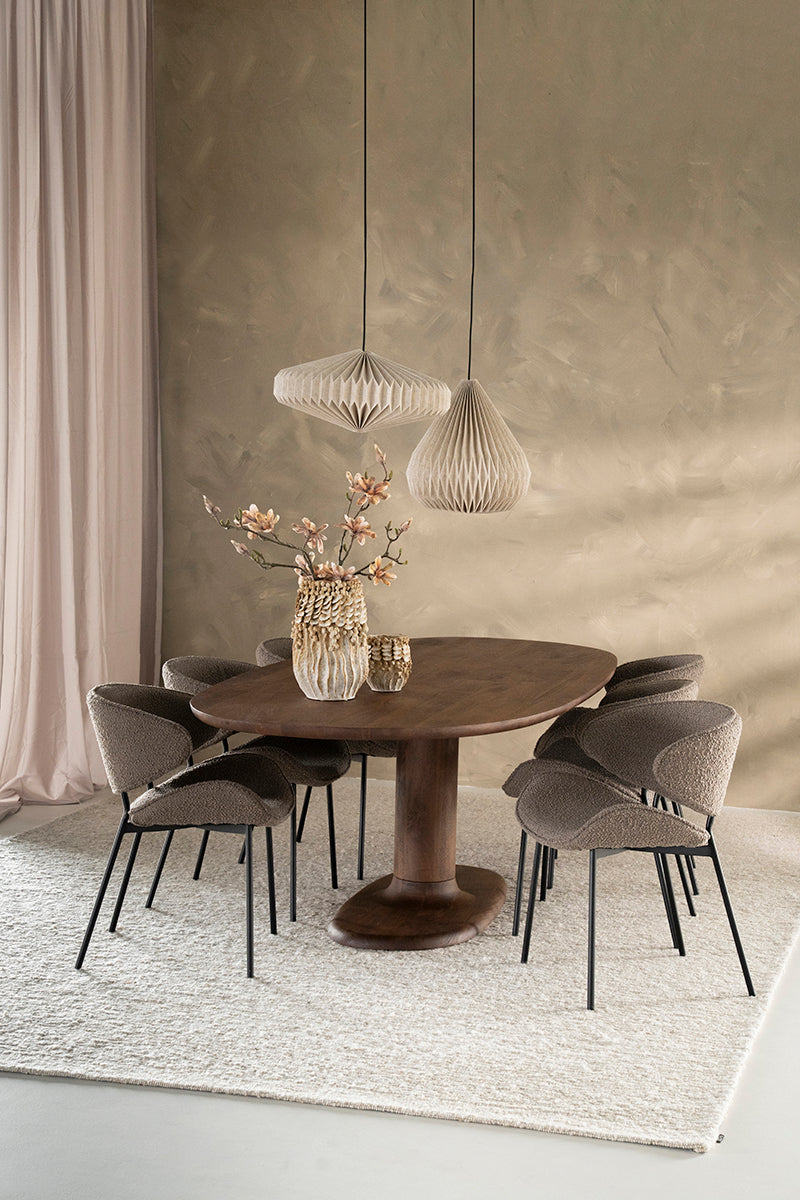 Coco Mango Wood Oval Dining Table