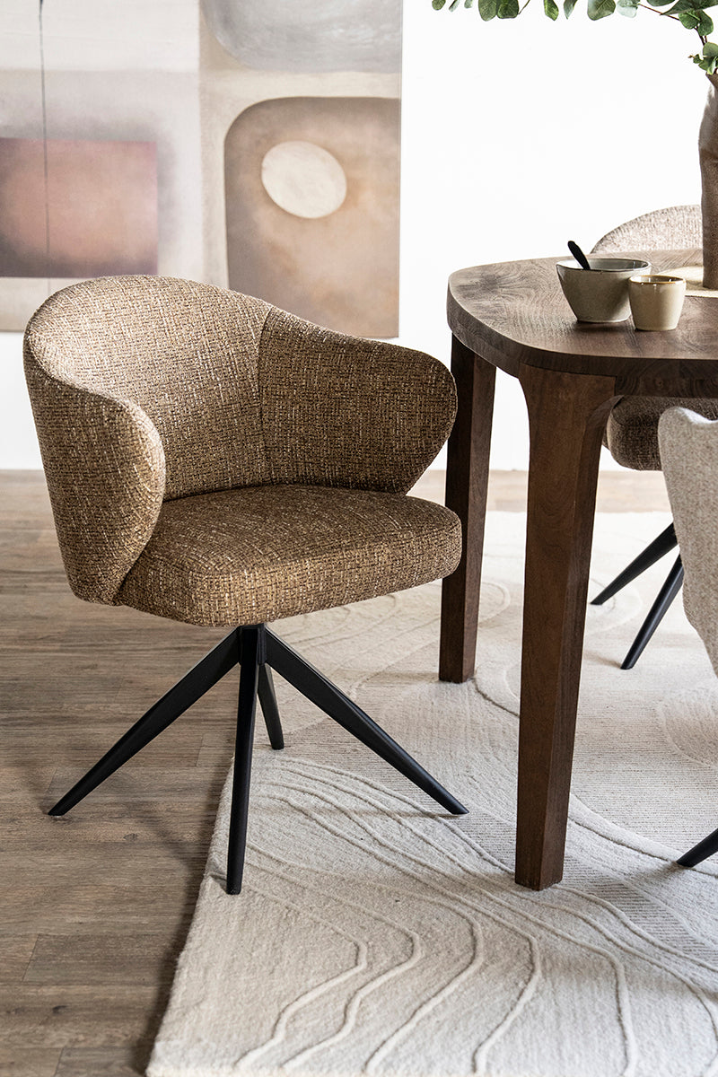 Connor Donna Swivel Chair with Metal Legs
