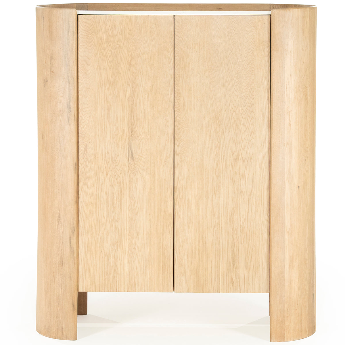 Don Natural Oak Wood/Marble Cabinet