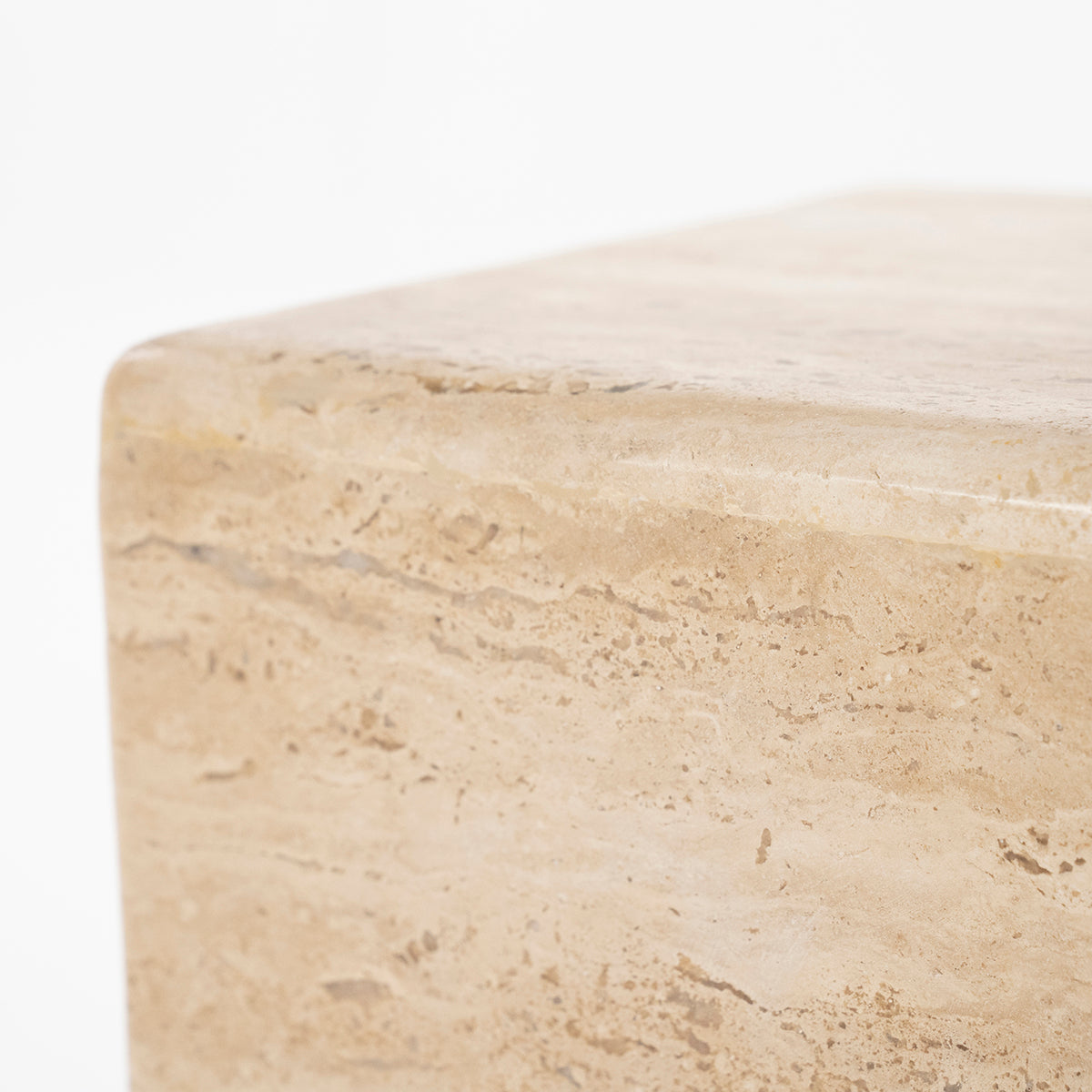 Donta Travertine Side Table