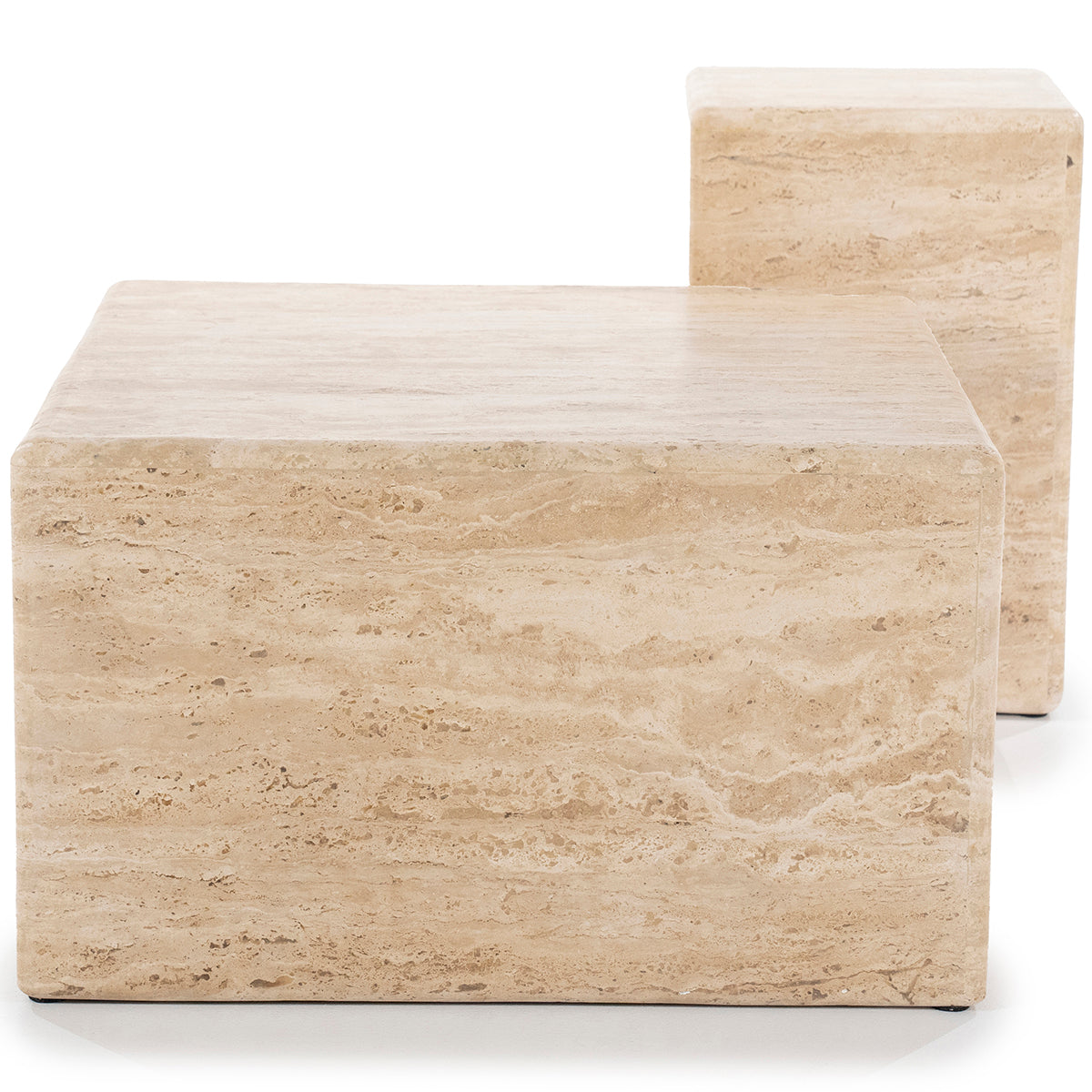 Donta Travertine Side Table