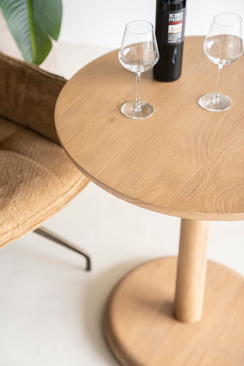 Florent Mango Wood Round Bistro Table