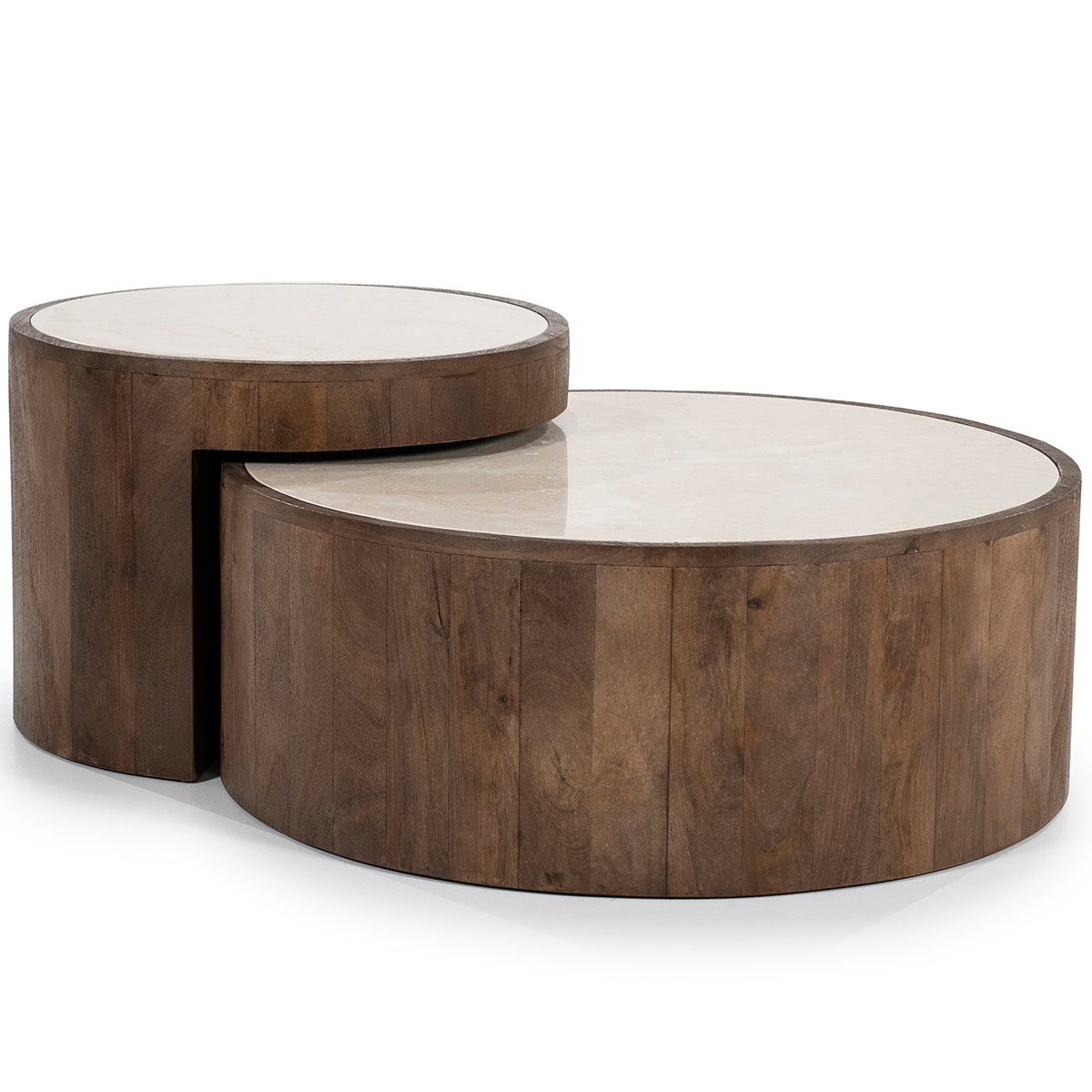 Hazel Marble/Mango Wood Coffee Table Set