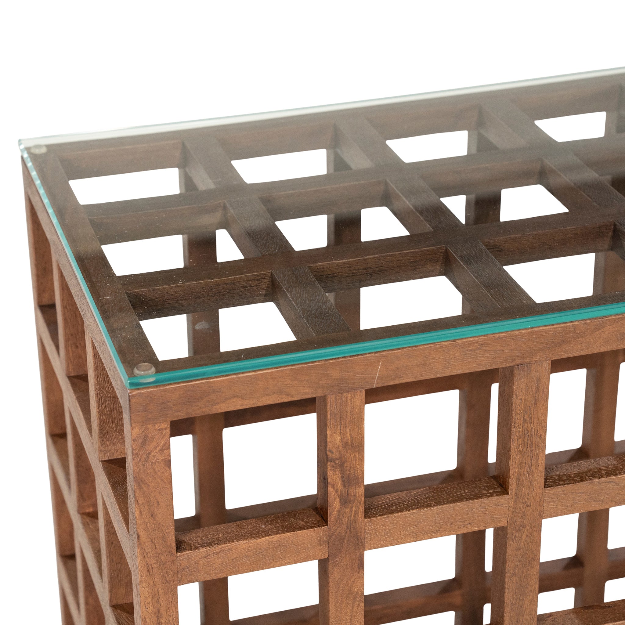 Heras Mango Wood/Glass Console