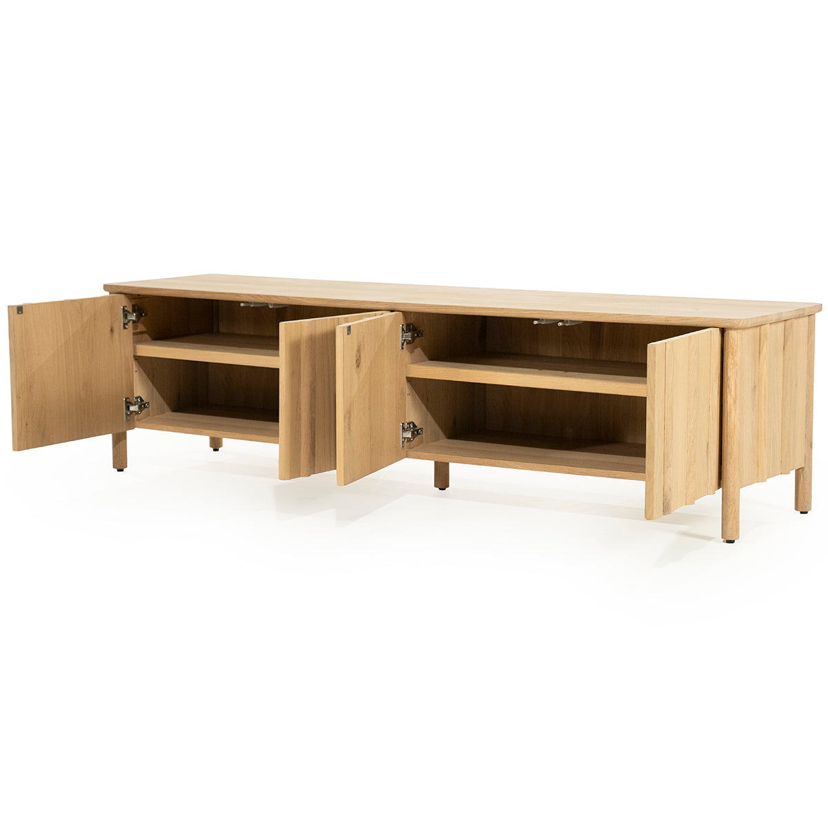 Jake Oak Wood 4 Doors TV Cabinet