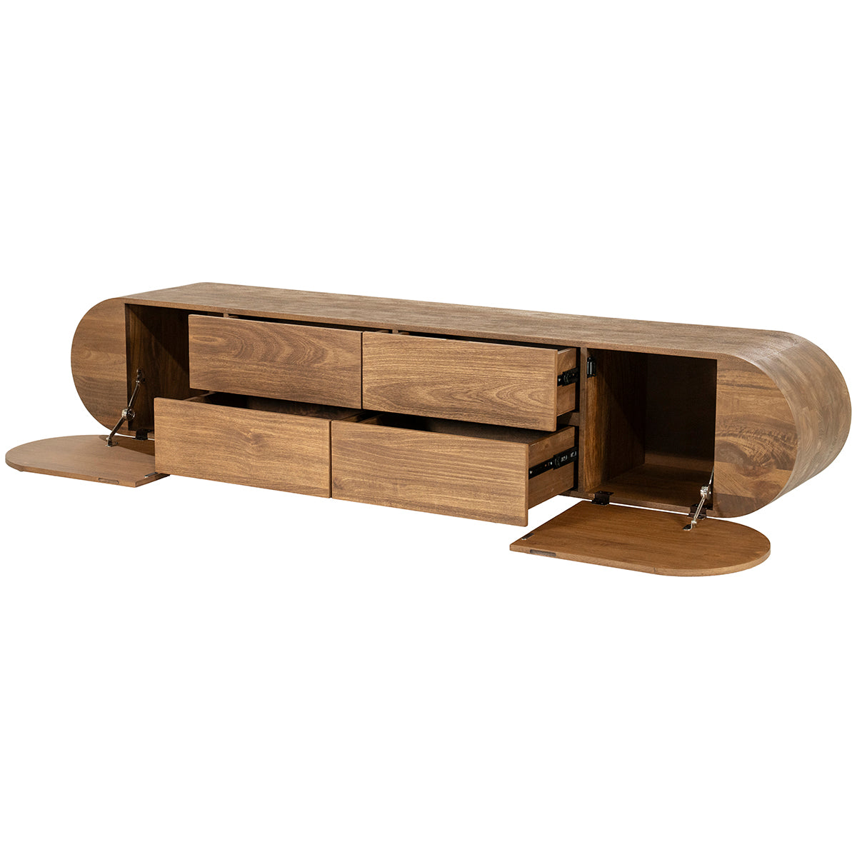 King Mango Wood 4 Drawers TV Cabinet