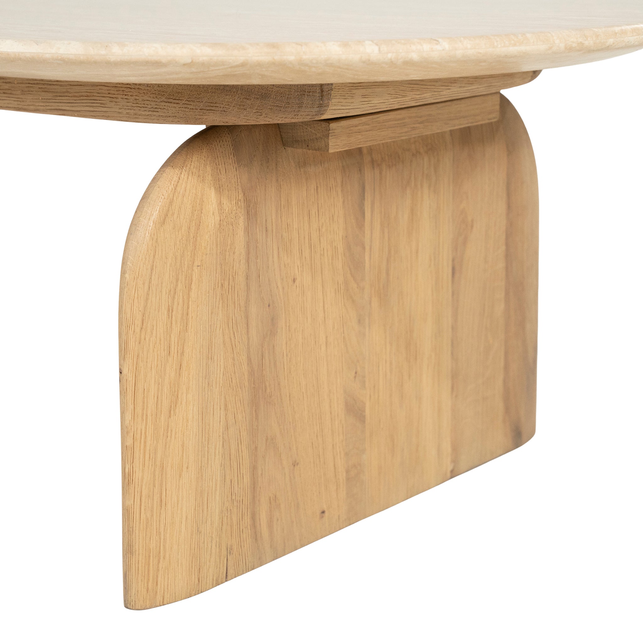 Lova Travertine/Oak Wood Coffee Table