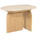Lova Travertine/Oak Wood Side Table