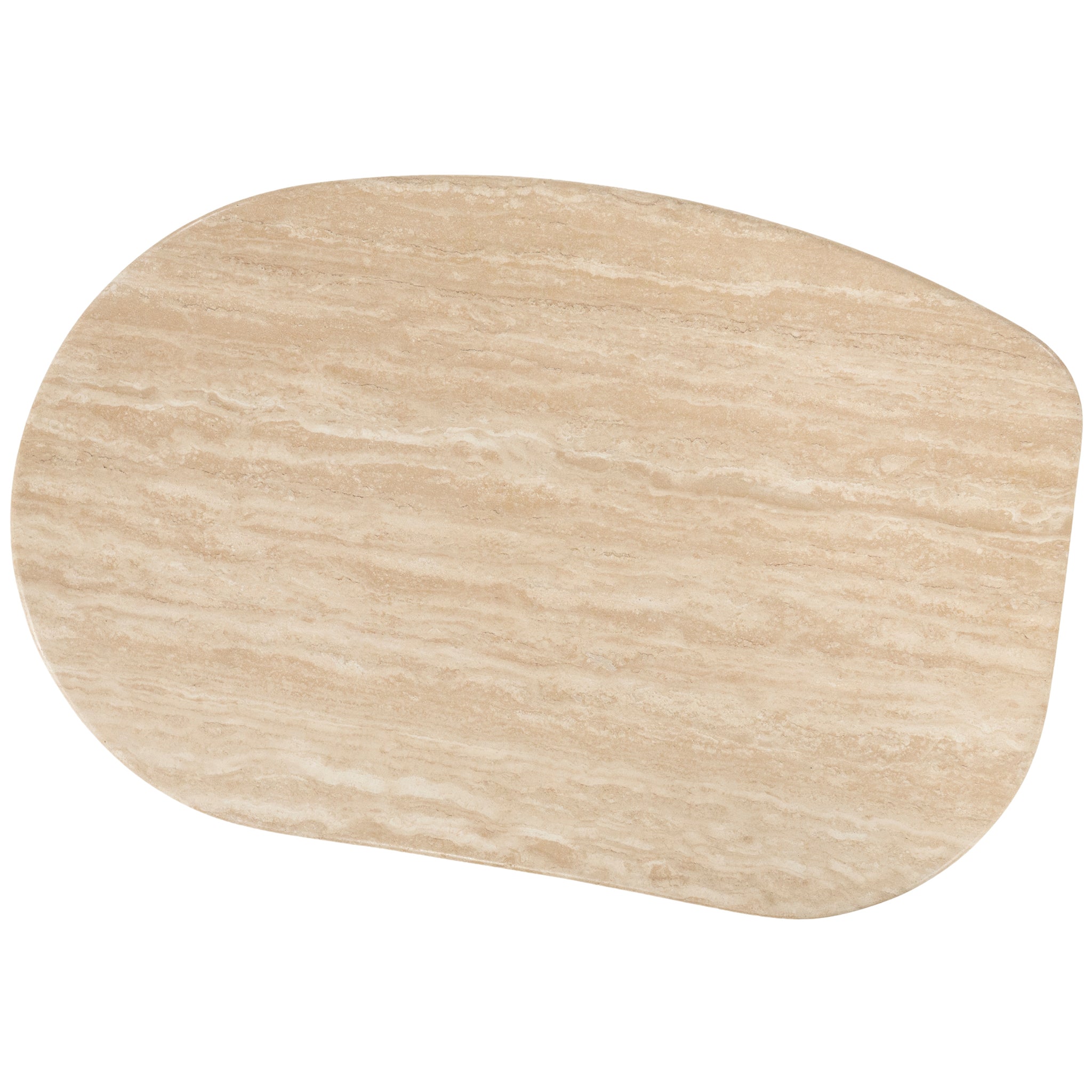 Lova Travertine/Oak Wood Side Table