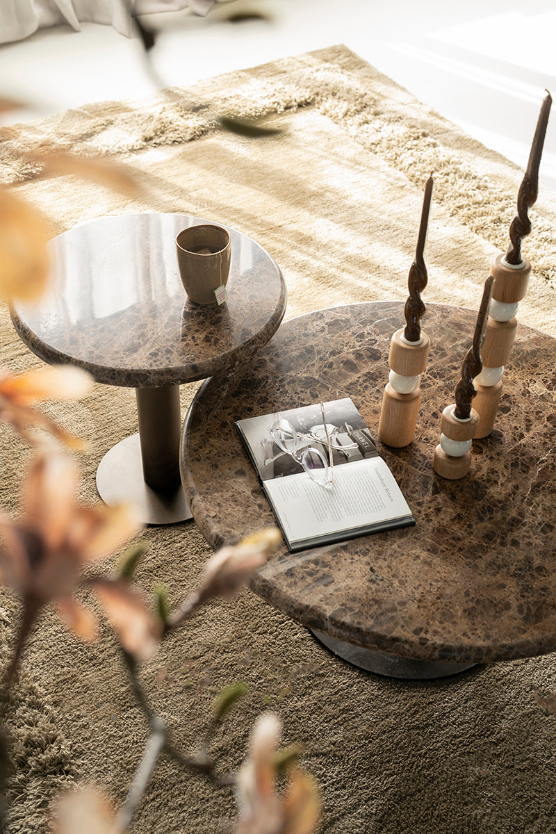 Luigi Emperador Marble Side Table