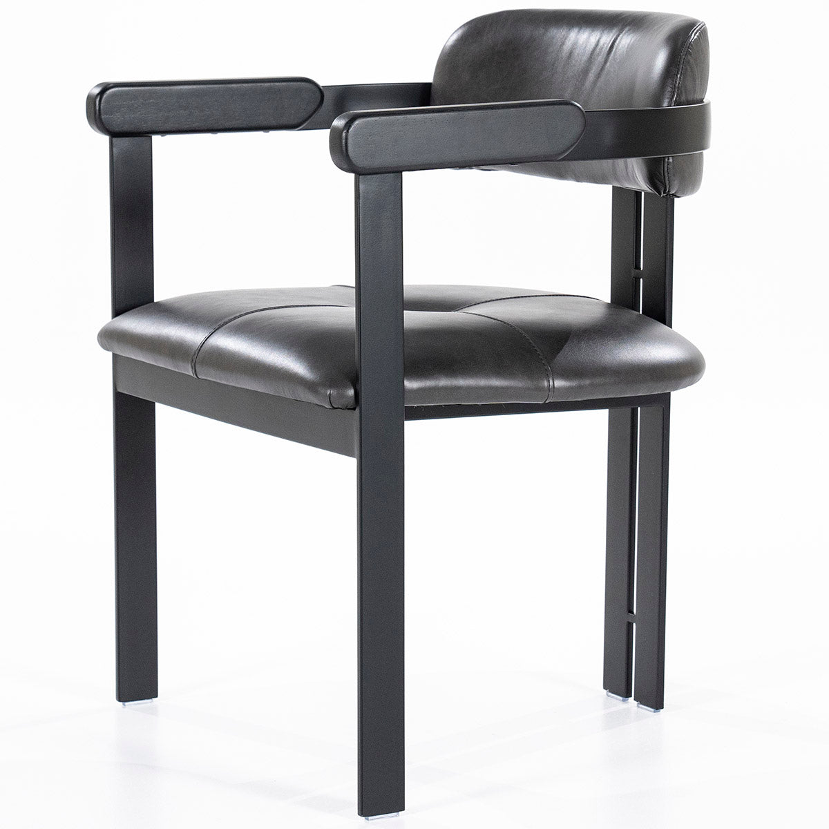 Morris Black Leather Chair