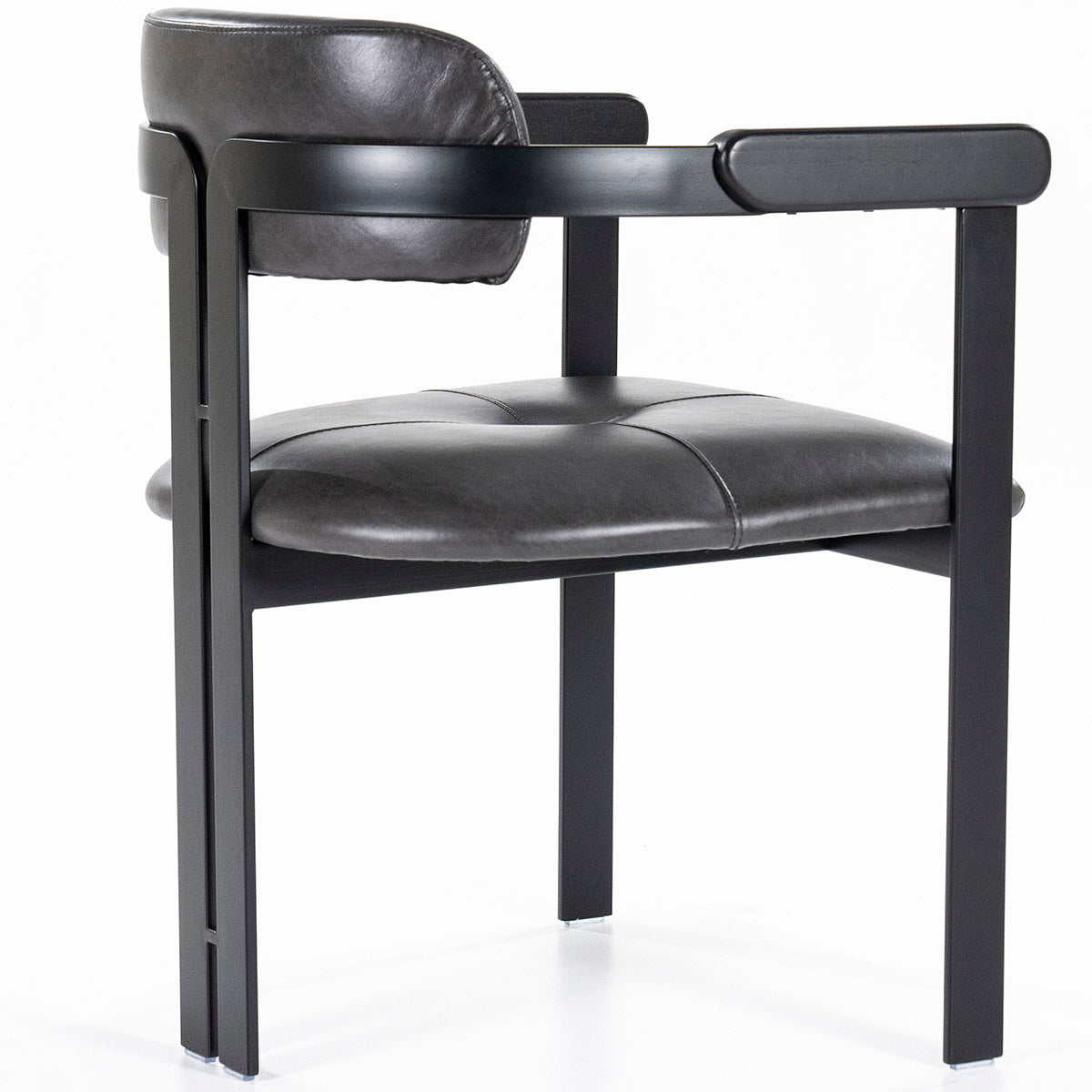 Morris Black Leather Chair