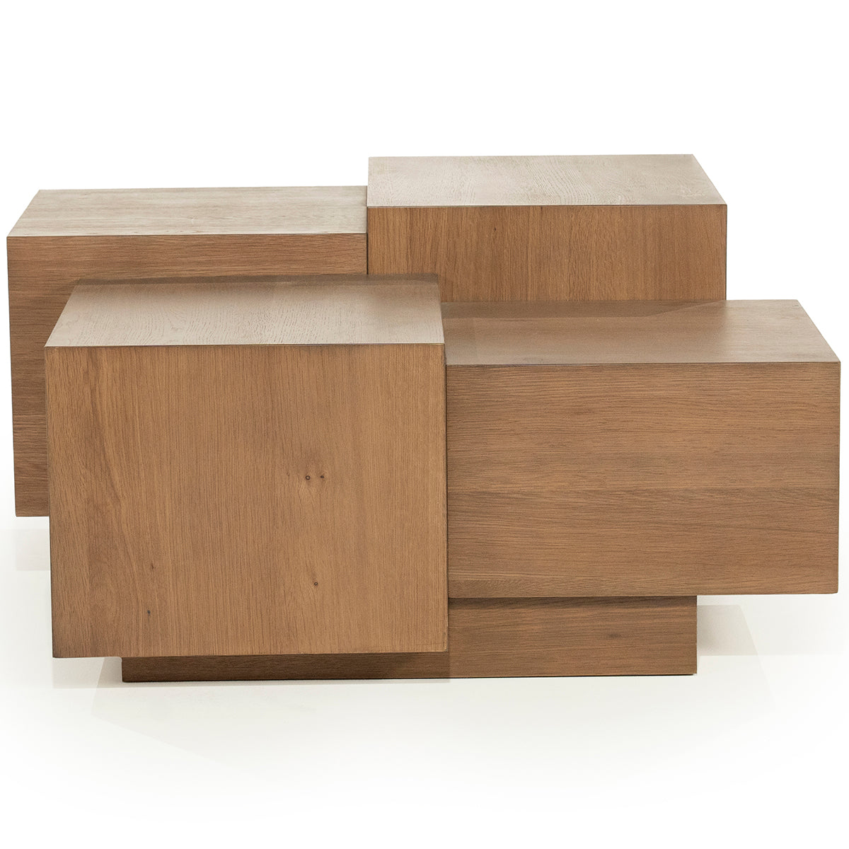 Quinten Oak Wood Square Coffee Table