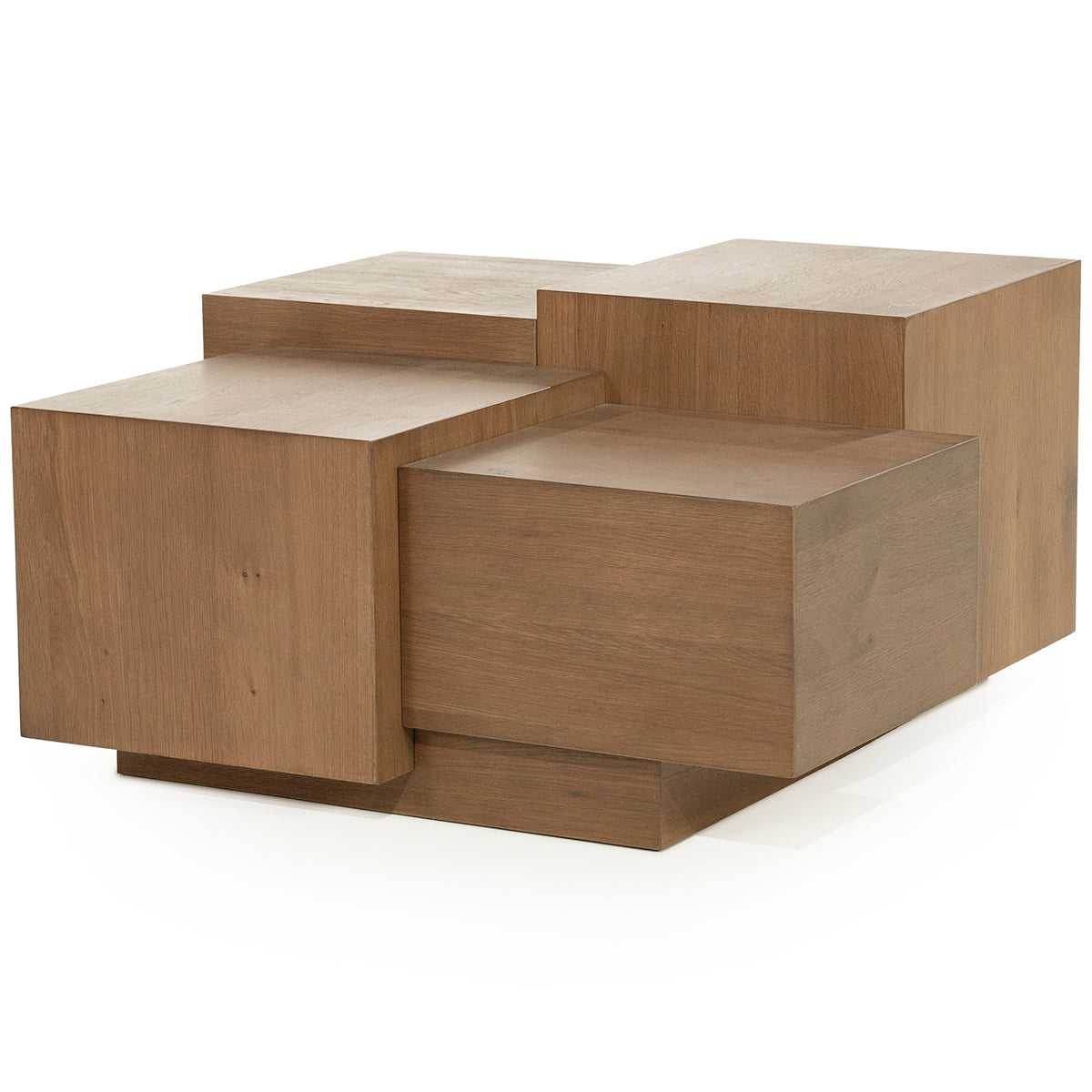 Quinten Oak Wood Square Coffee Table