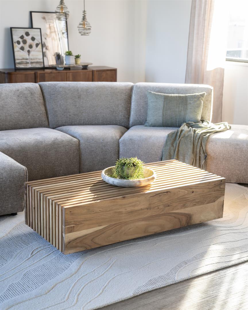 Tom Mango Wood Rectangular Coffee Table - WOO .Design