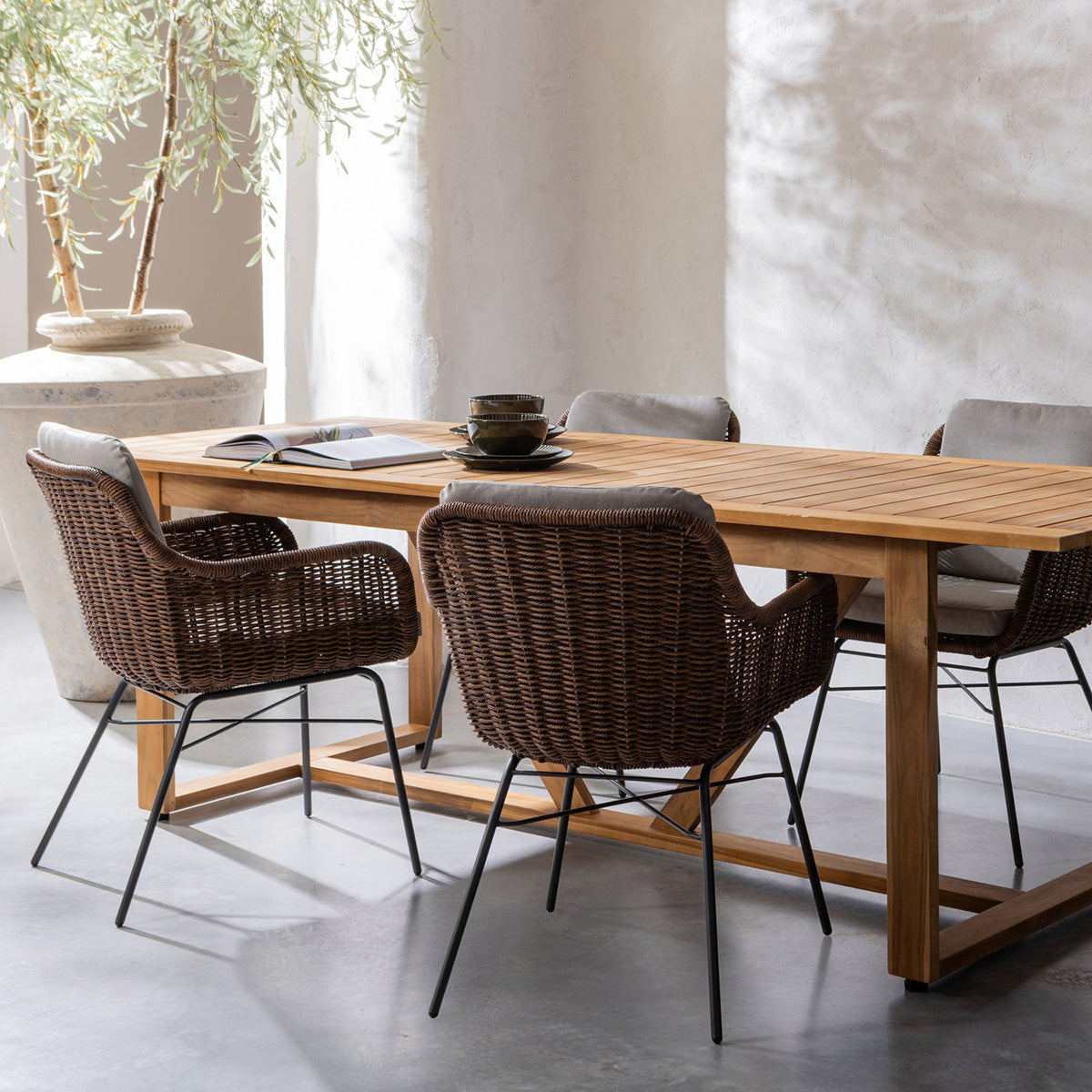 Beaver Natural Teak Wood Dining Table