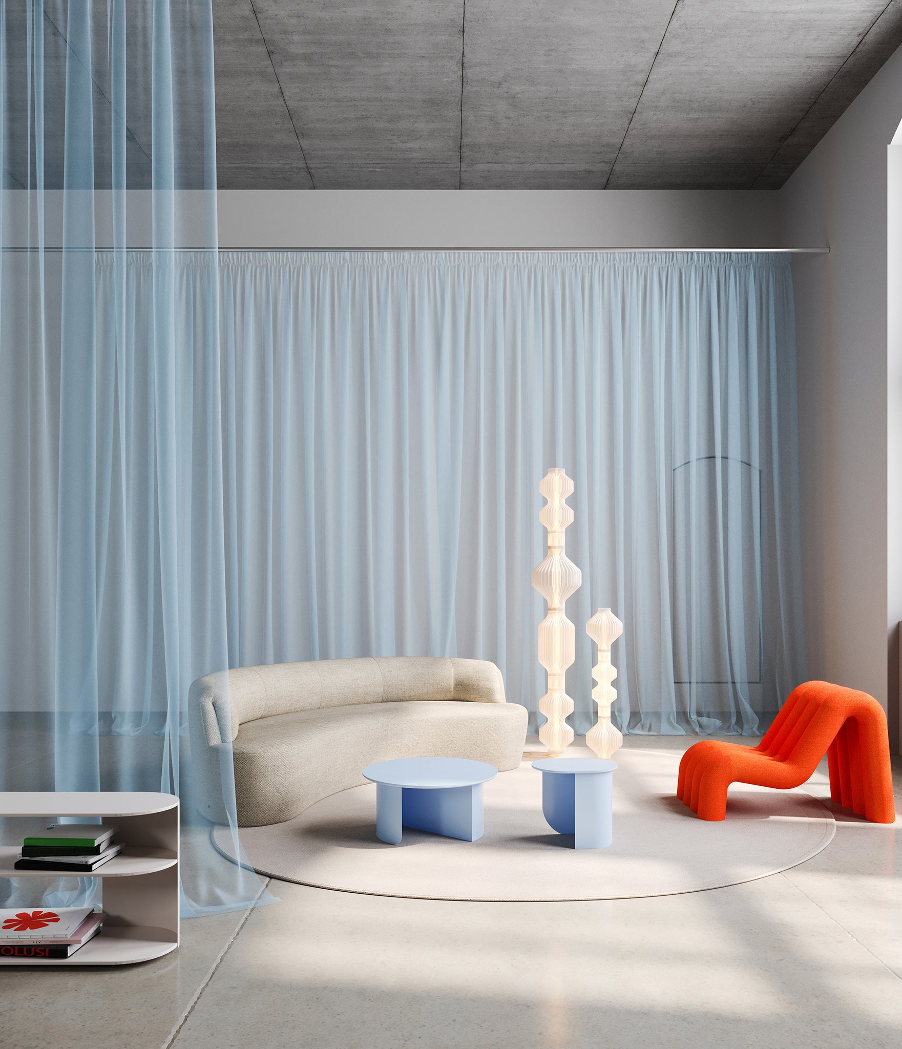 Huf 3 Seater Curved Sofa