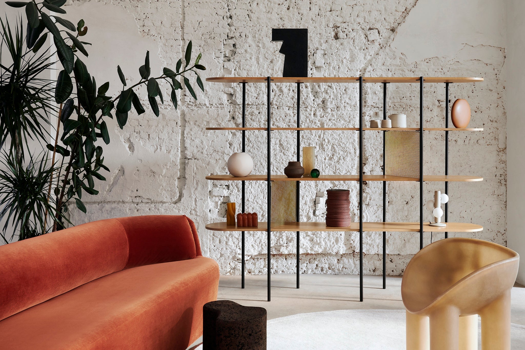 Huf 3 Seater Curved Sofa