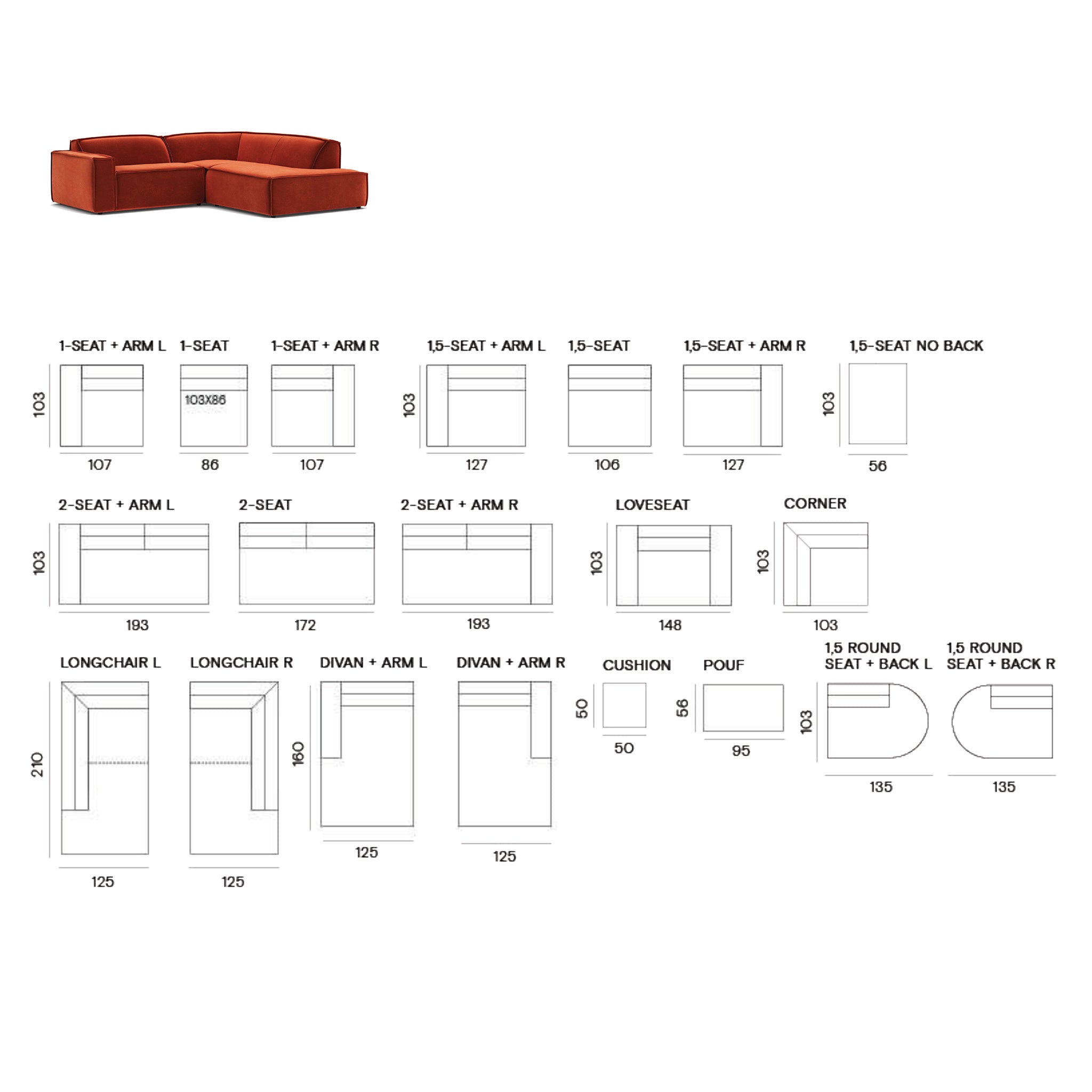Edge Loveseat