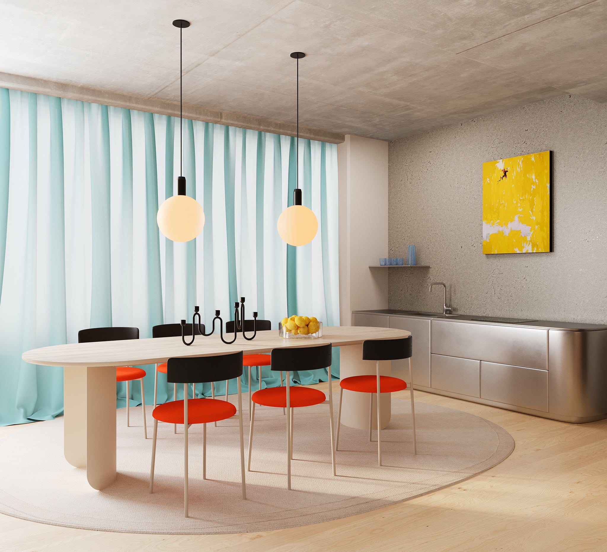 Plateau Oval Large Dining Table