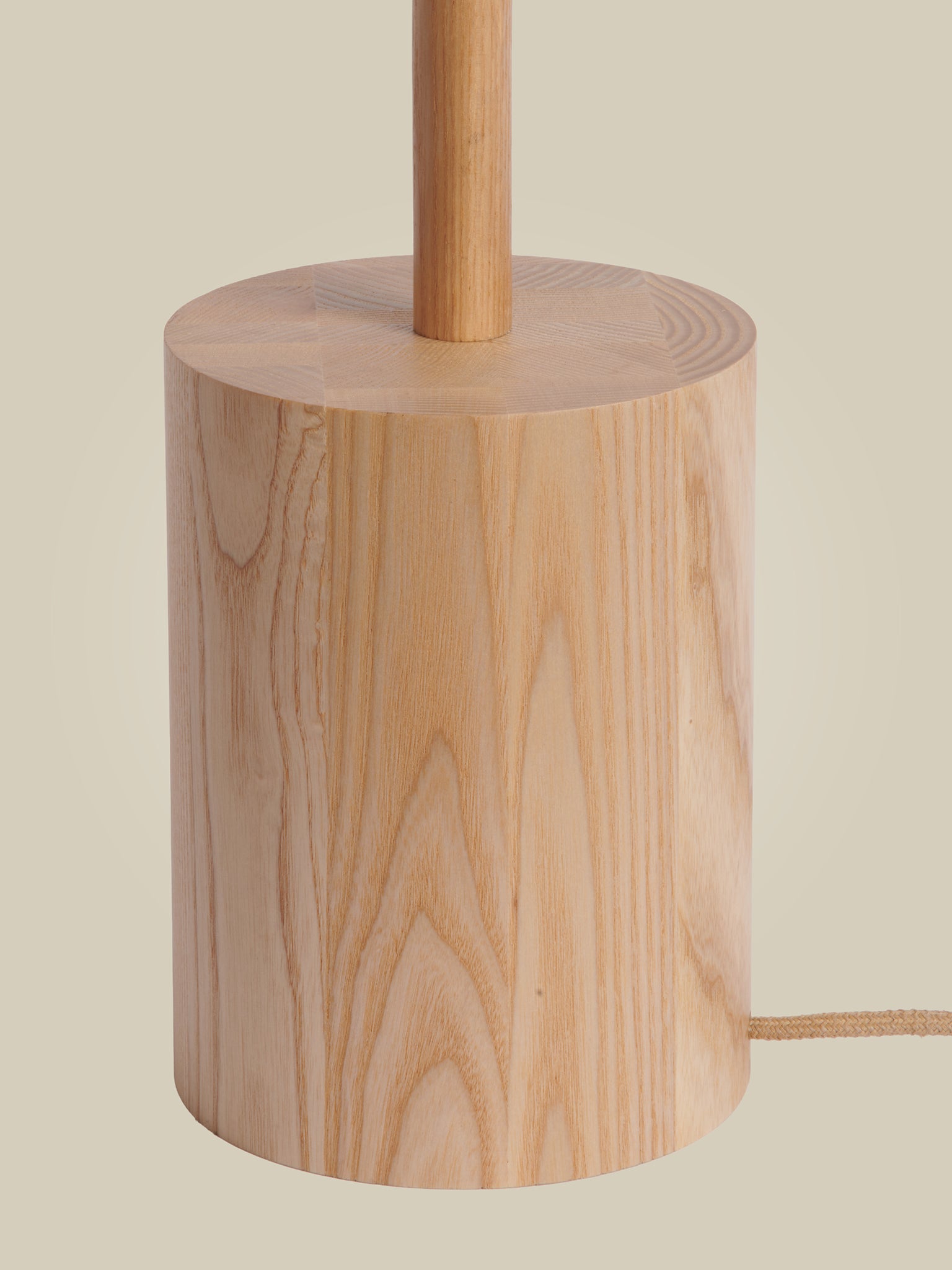 Okinawa Ash Wood 2 Shade Floor Lamp
