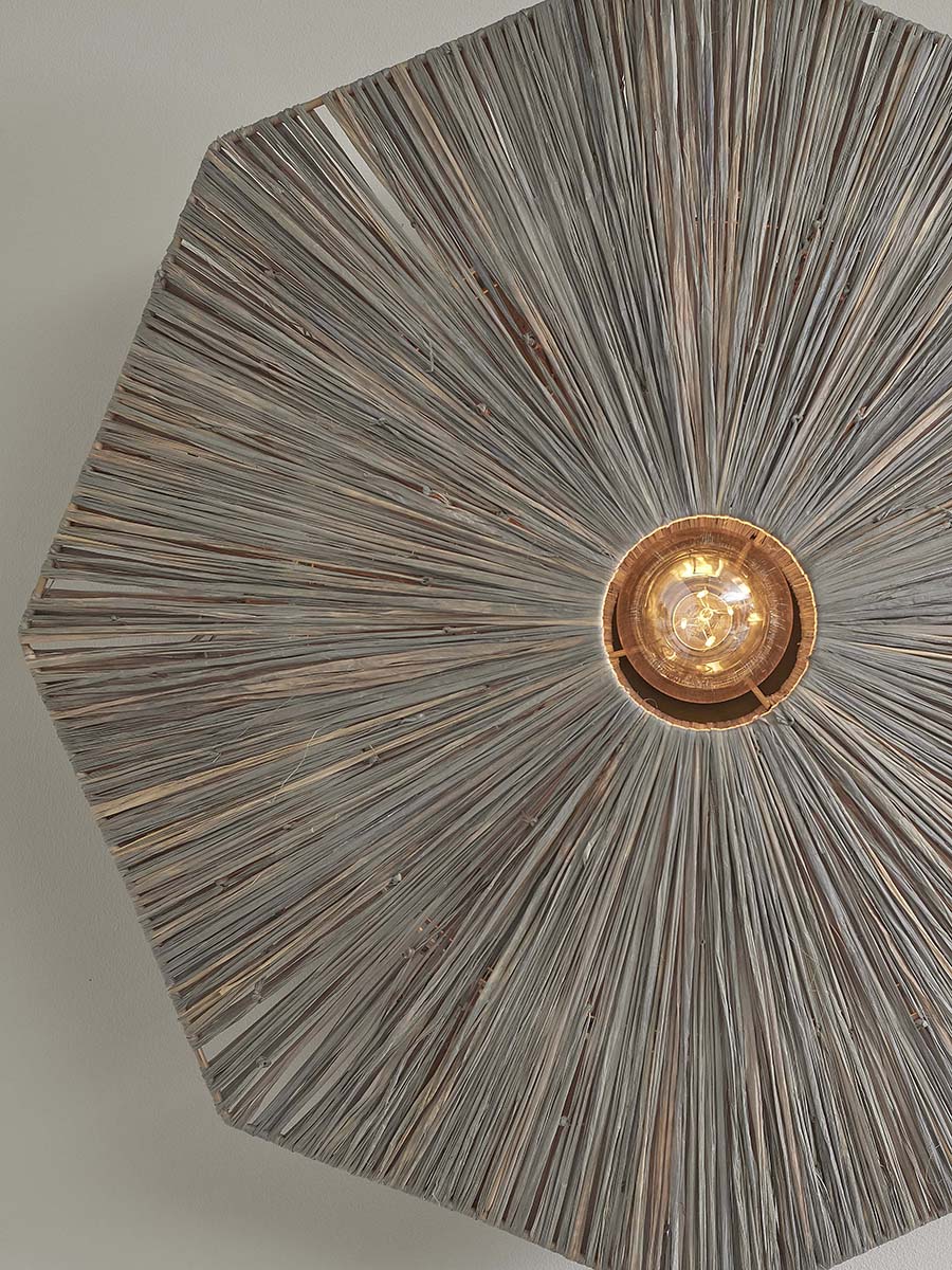 Panama Raffia Octogon Ceiling Lamp - WOO .Design