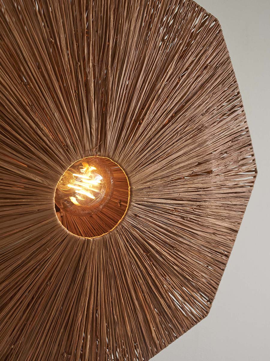 Panama Raffia Octogon Wall Lamp - WOO .Design