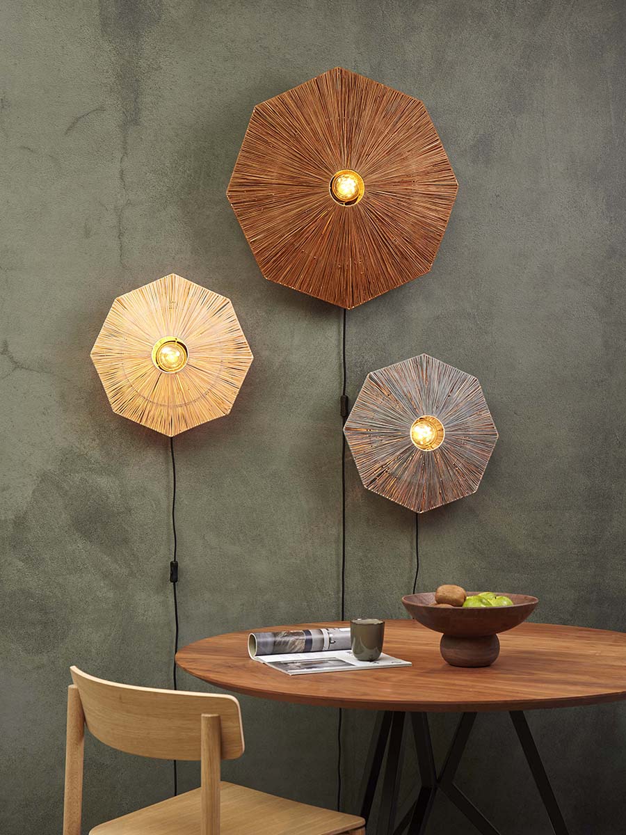 Panama Raffia Octogon Wall Lamp - WOO .Design