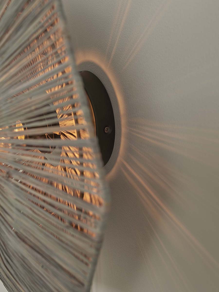 Panama Raffia Octogon Wall Lamp - WOO .Design