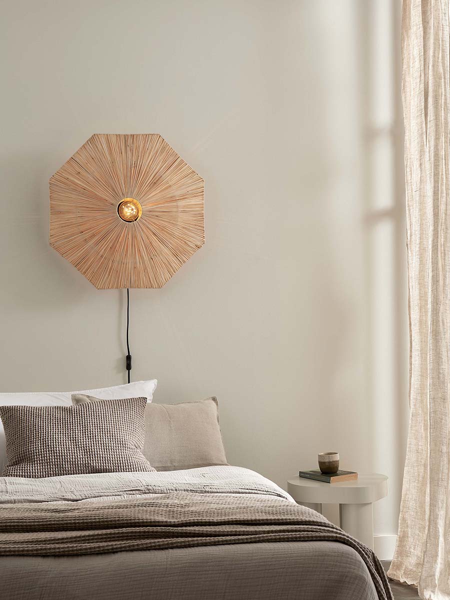 Panama Raffia Octogon Wall Lamp - WOO .Design