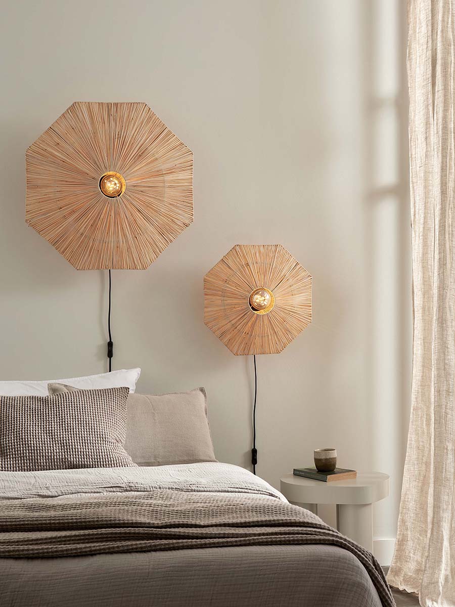 Panama Raffia Octogon Wall Lamp - WOO .Design