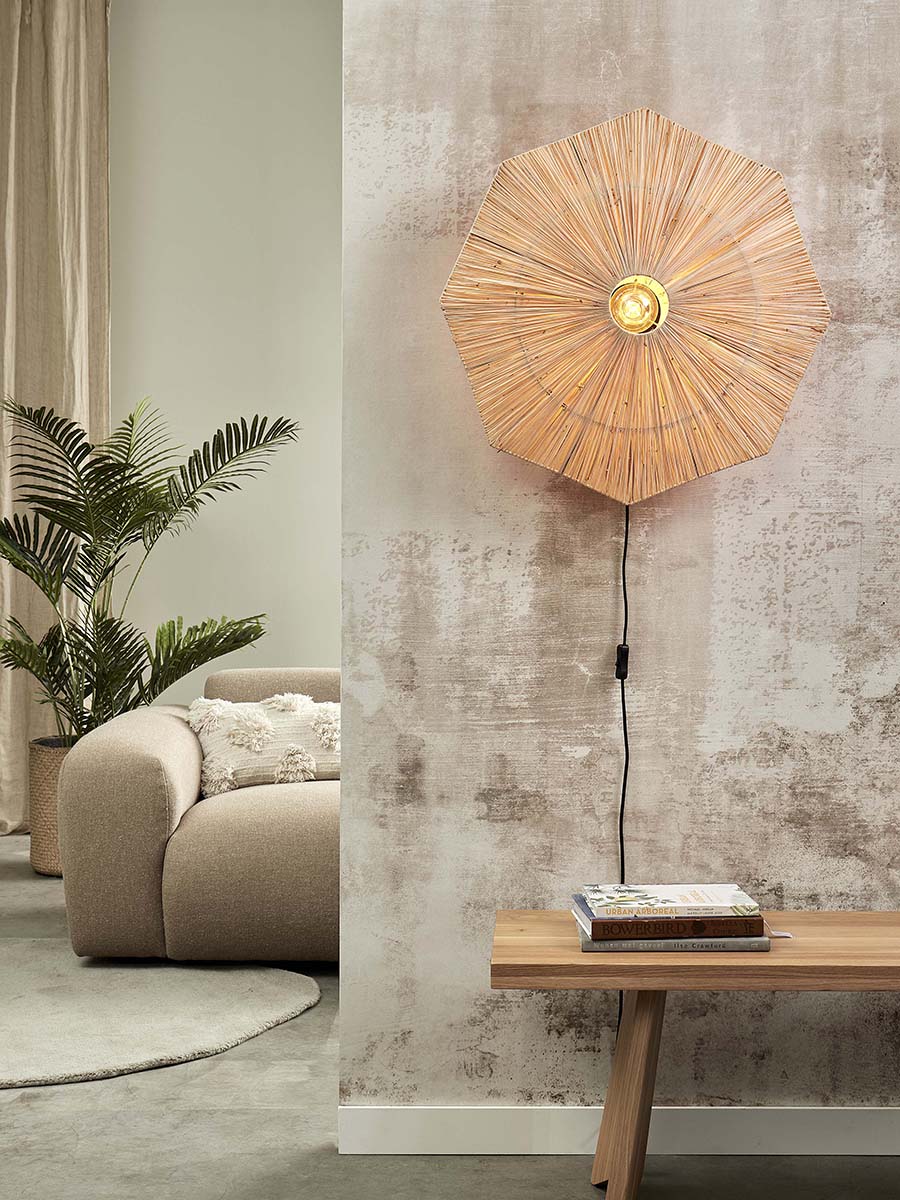 Panama Raffia Octogon Wall Lamp - WOO .Design