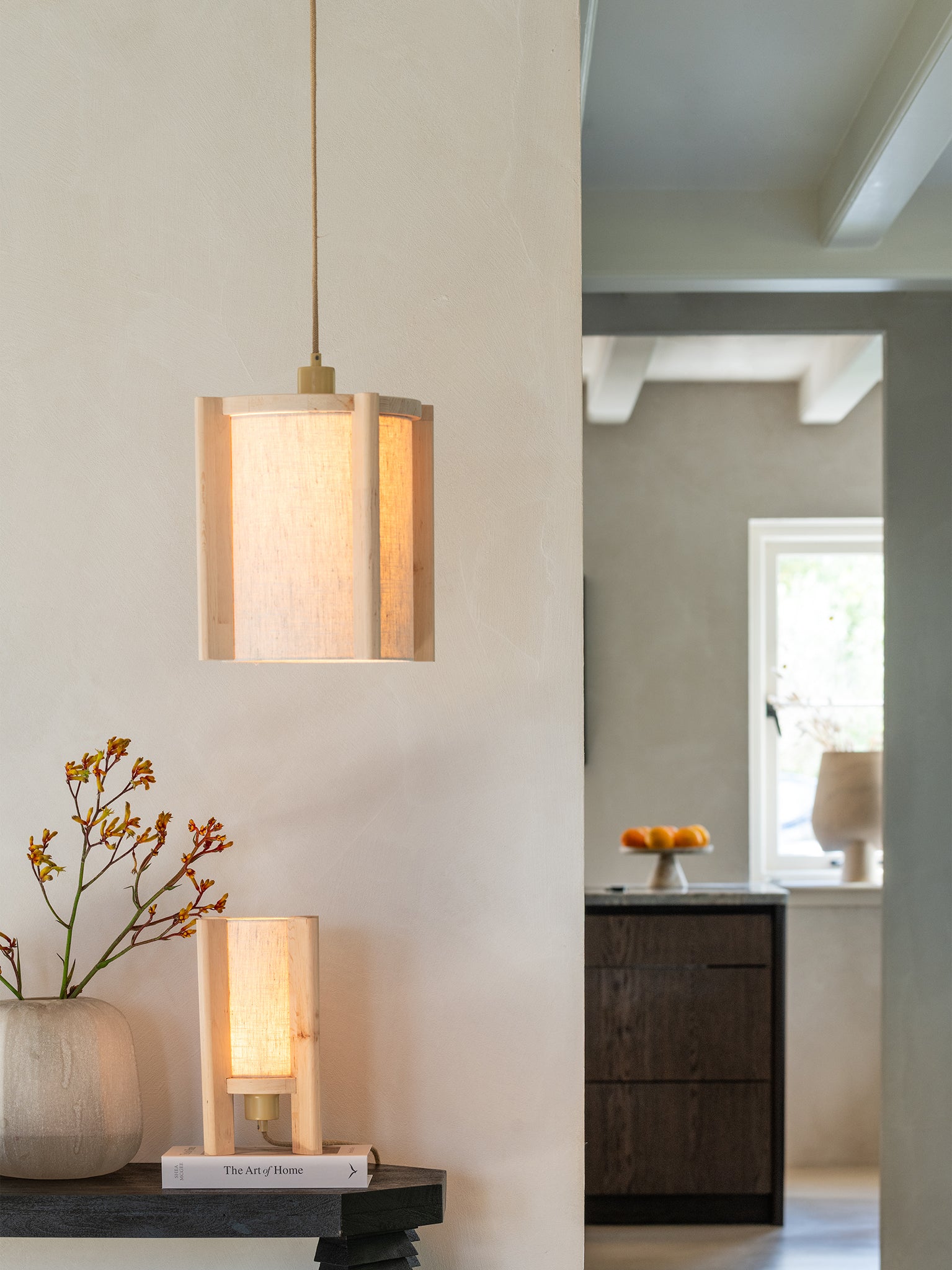 Corsica Beech Wood Table Lamp