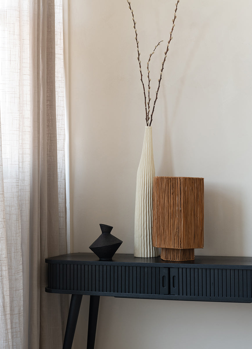 Panama Raffia Octogon Table Lamp