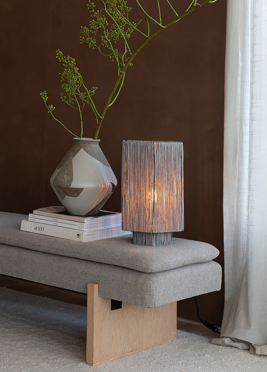 Panama Raffia Octogon Table Lamp