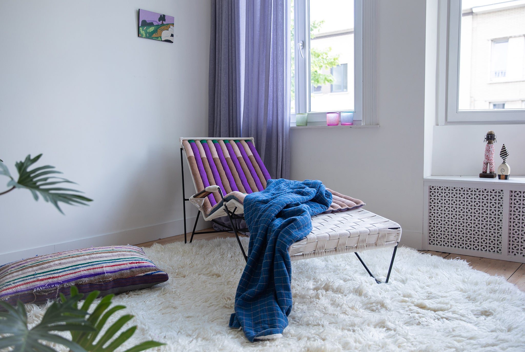 Fluffy Inner Circle Round Rug