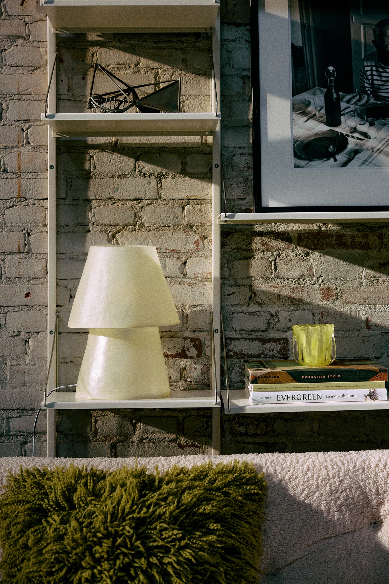 Glassfiber Off White Table Lamp